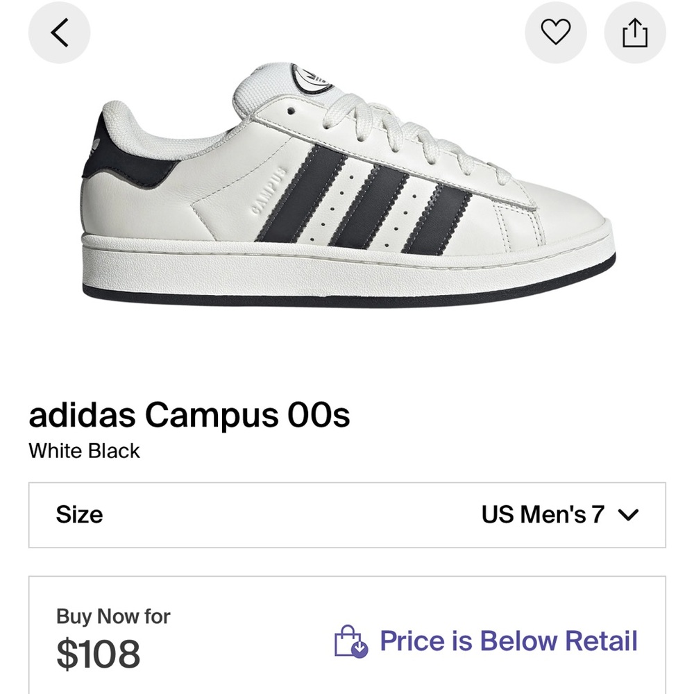 Men’s 7 Adidas Campus 00s